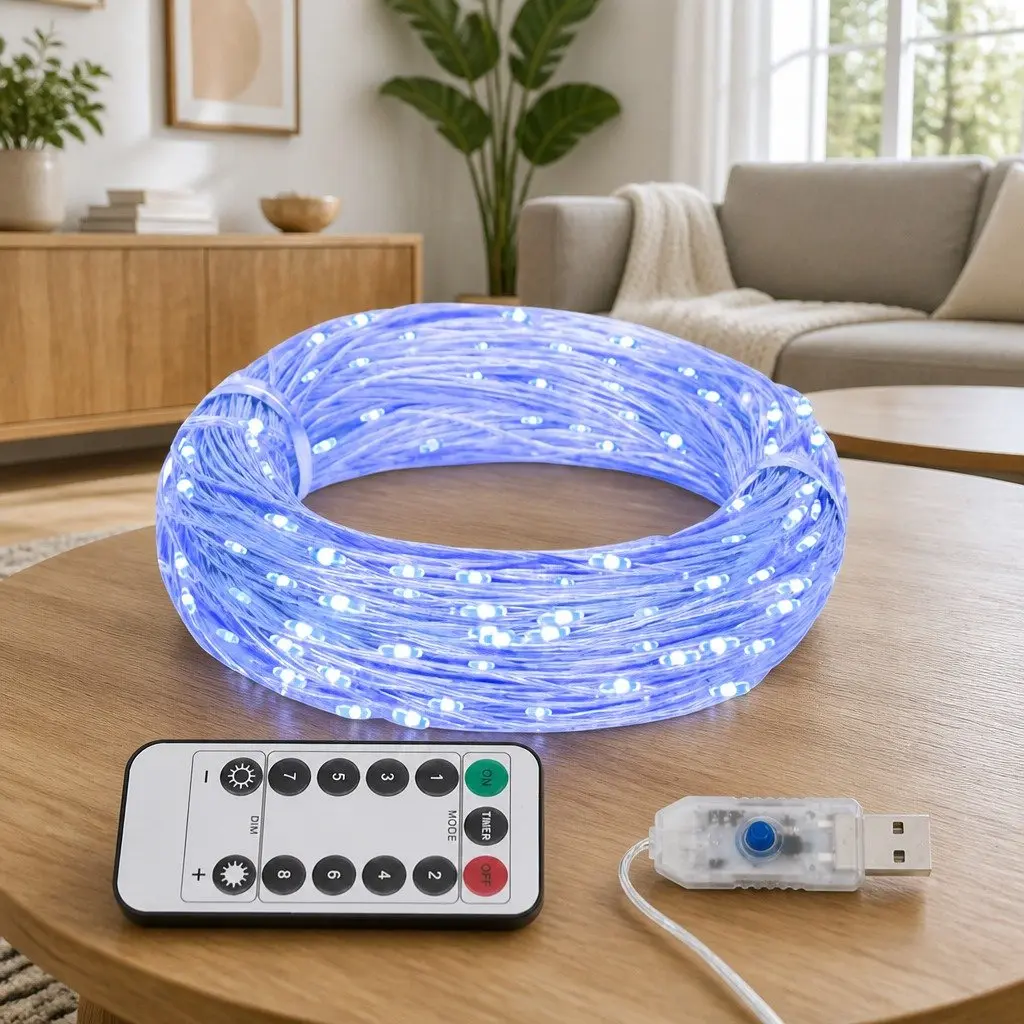LED String Lights Blue 15m 150 LEDs for Christmas Party Wedding Holiday Decoration