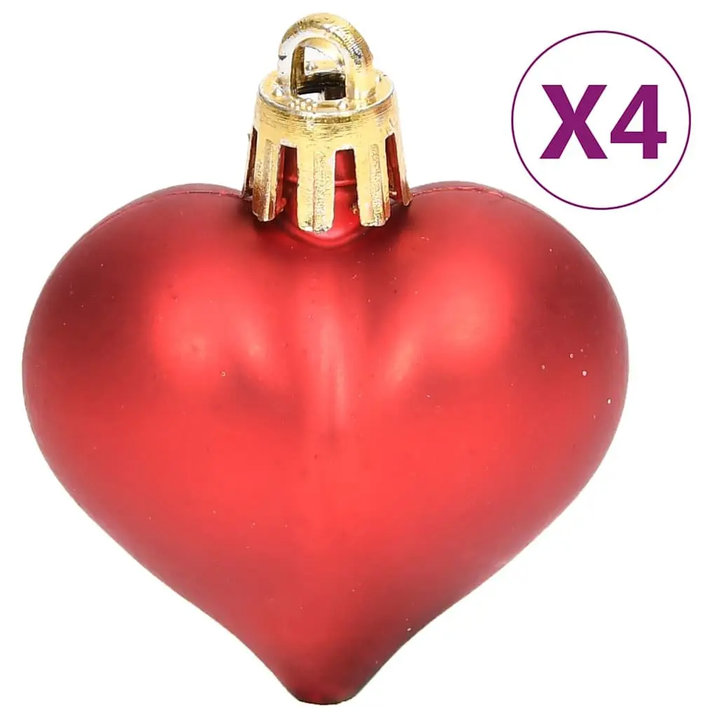 Christmas Bauble Ornament Set 70 Piece Gold Red Shatterproof Tree Decorations