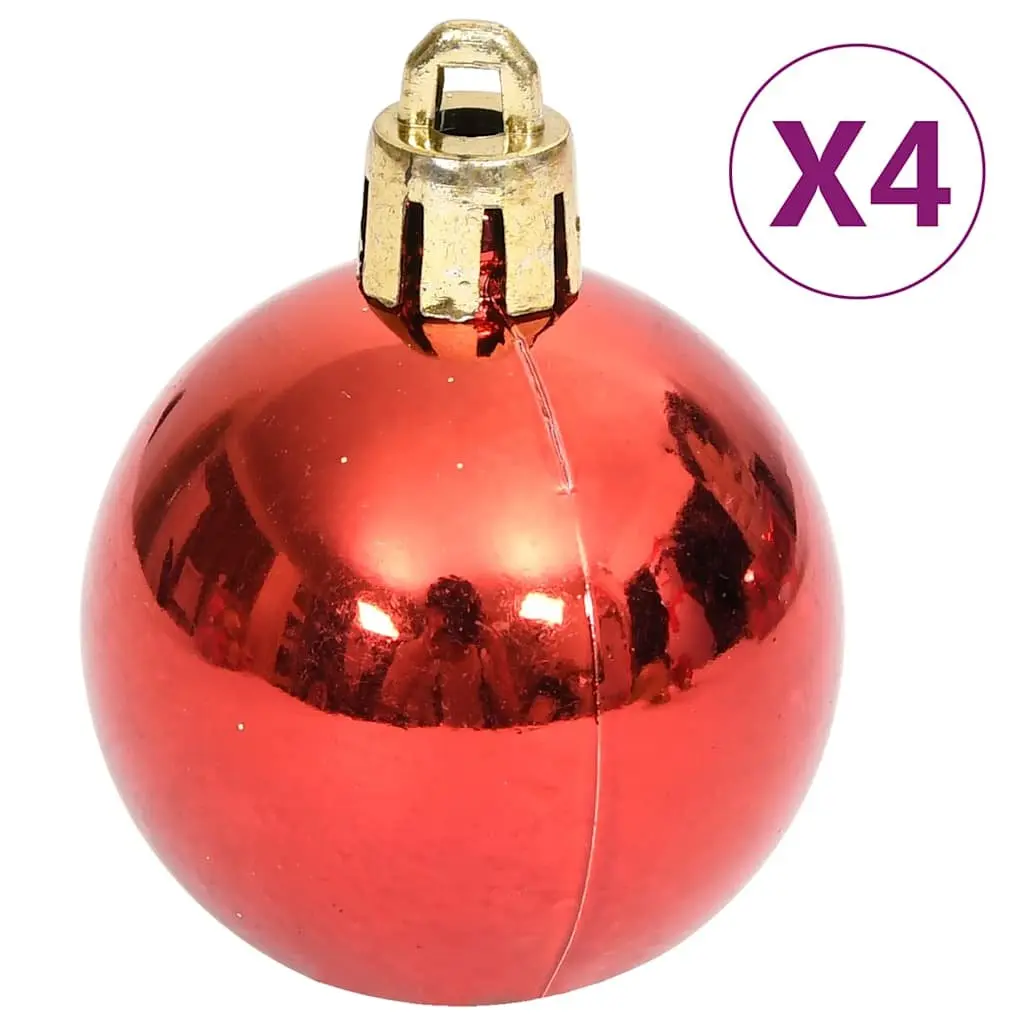 Christmas Bauble Ornament Set 70 Piece Gold Red Shatterproof Tree Decorations