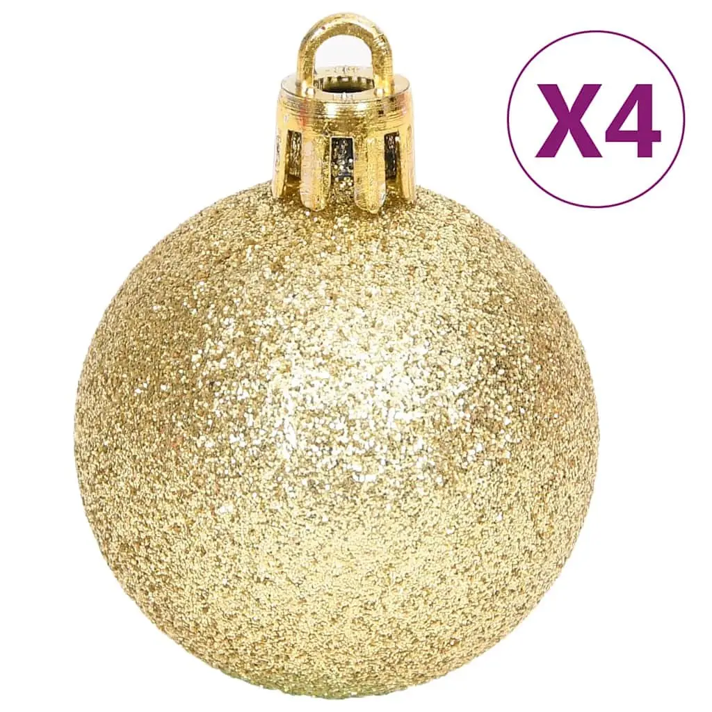 Christmas Bauble Ornament Set 70 Piece Gold Red Shatterproof Tree Decorations