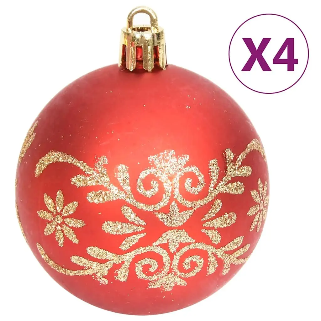 Christmas Bauble Ornament Set 70 Piece Gold Red Shatterproof Tree Decorations