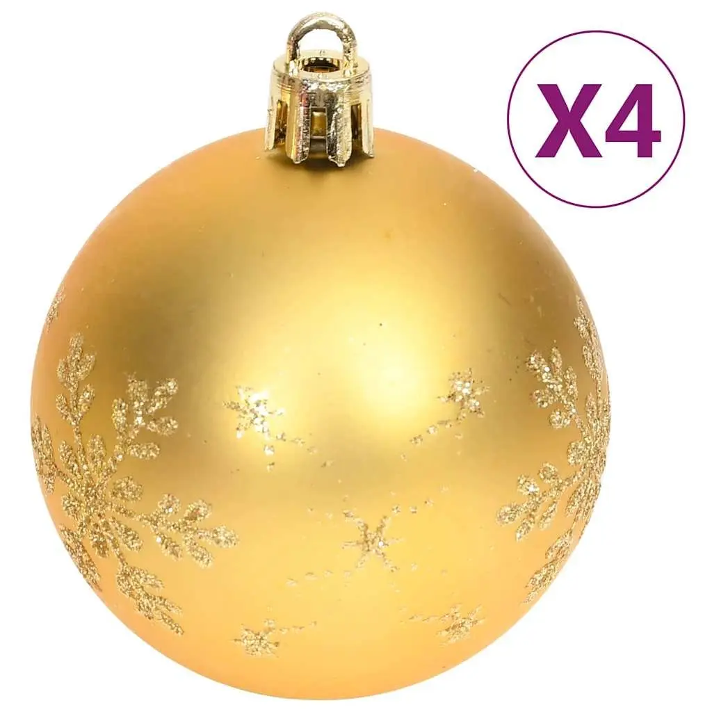 Christmas Bauble Ornament Set 70 Piece Gold Red Shatterproof Tree Decorations