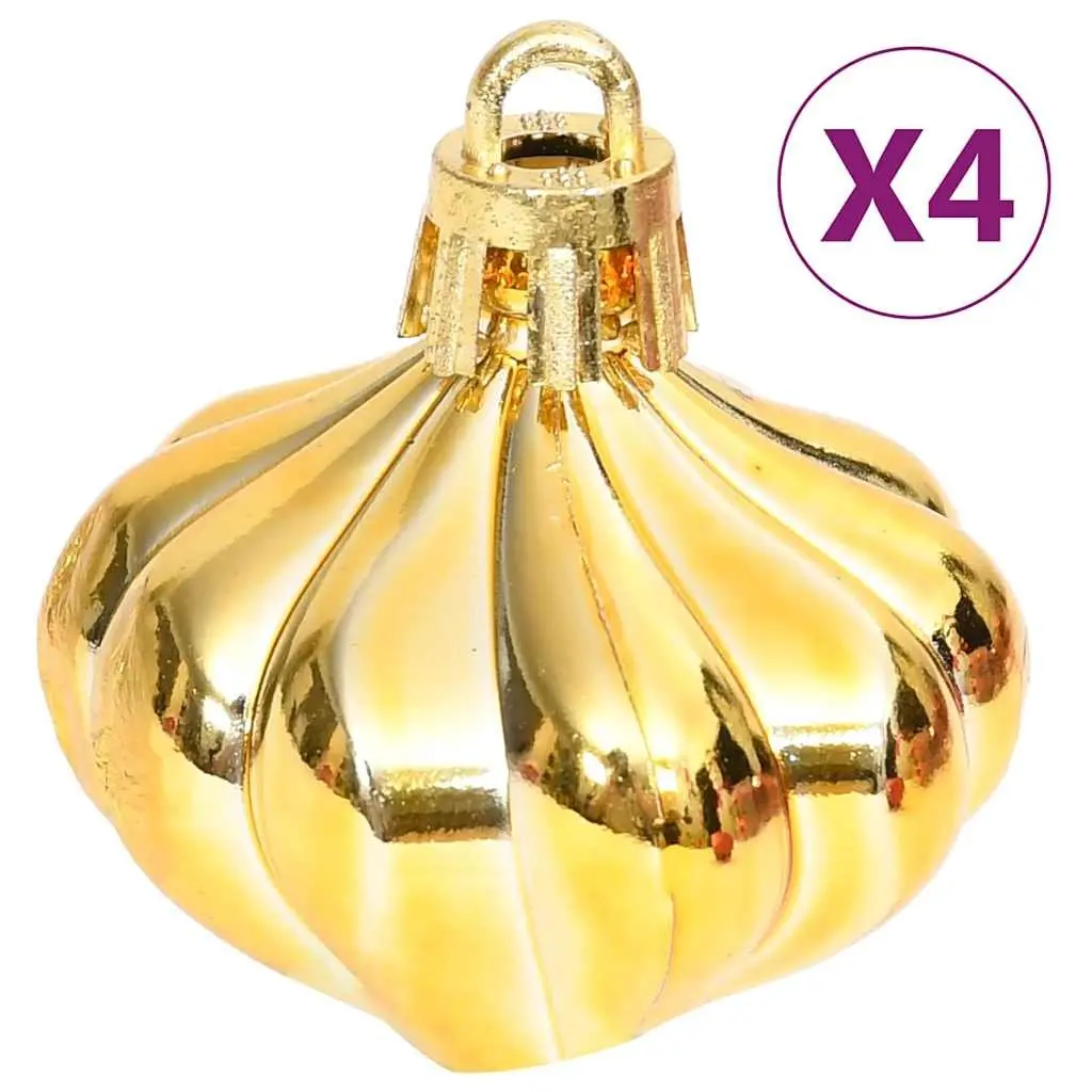 Christmas Bauble Ornament Set 70 Piece Gold Red Shatterproof Tree Decorations