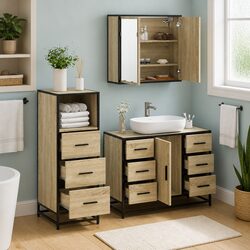 Reliable 3 Piece Bathroom Set with Ample Storage