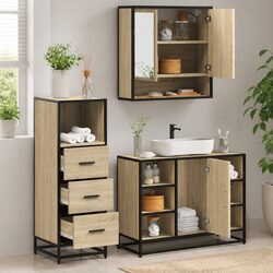 Practical and Valuable 3-Piece Bathroom Furniture Set