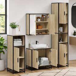 4-Piece Bathroom Furniture Set for Reliable Storage