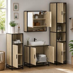 Reliable and Practical 4-Piece Bathroom Furniture Set