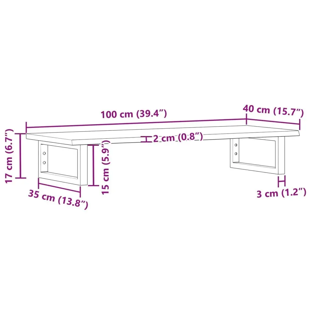 Wall Mounted Basin Shelf Bathroom Storage Cabinet Steel Oak Floating Brown