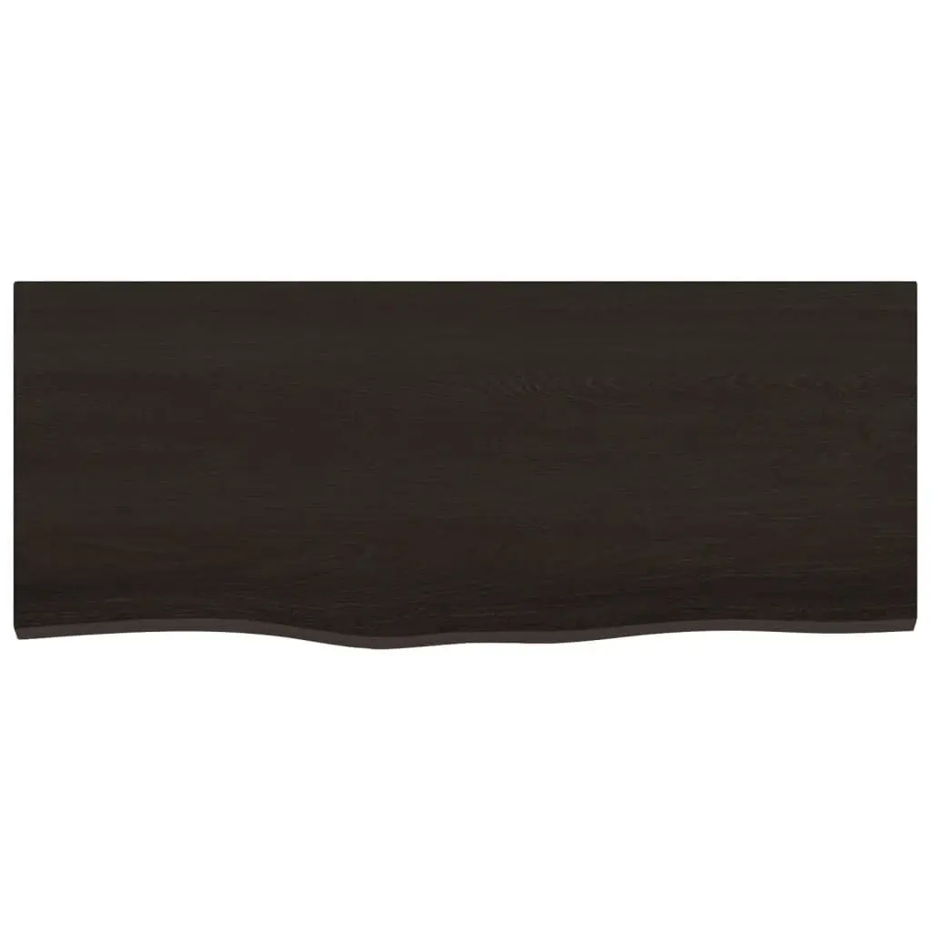 Wall Mounted Basin Shelf Bathroom Vanity Storage Steel Brown Oak Wood Countertop