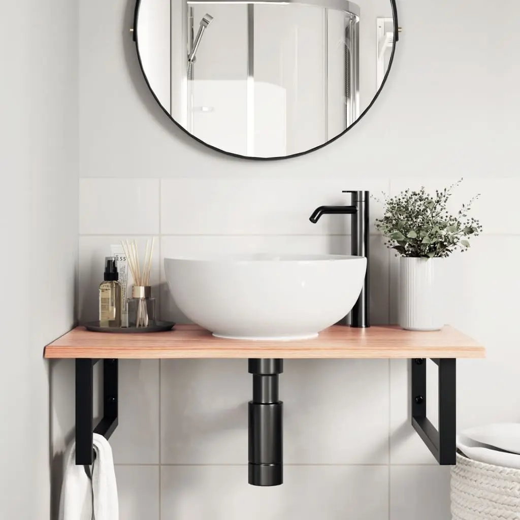 Wall Mounted Shelf with Solid Oak Top