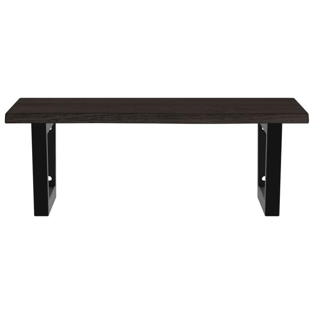 Wall Mounted Basin Shelf Bathroom Storage Steel Oak Wood Brown
