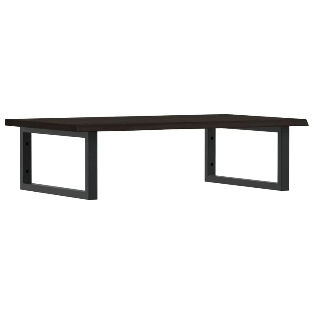 Wall Mounted Basin Shelf Bathroom Storage Steel Oak Wood Floating Cabinet