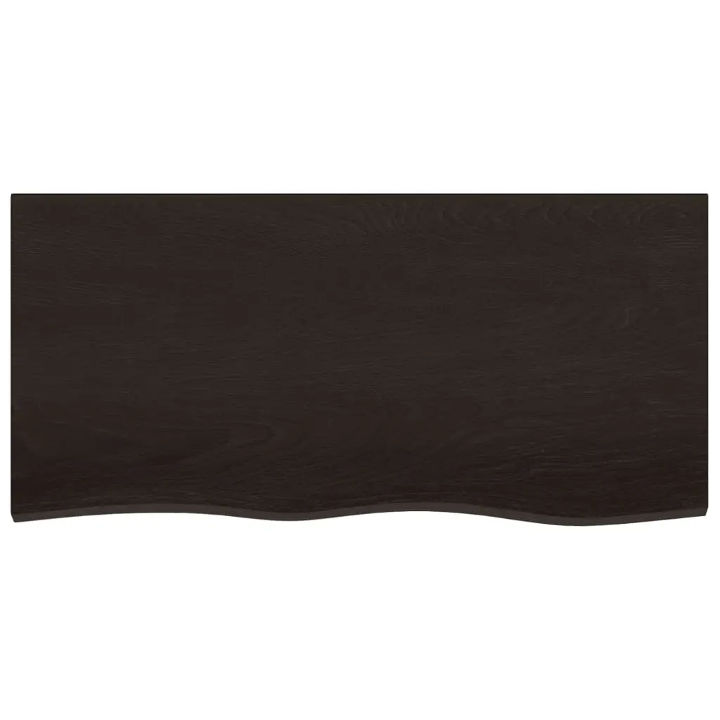 Wall Mounted Basin Shelf Bathroom Storage Steel Oak Wood Floating Brown