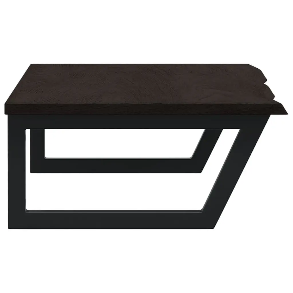 Wall Mounted Basin Shelf Bathroom Storage Steel Oak Wood Brown Floating