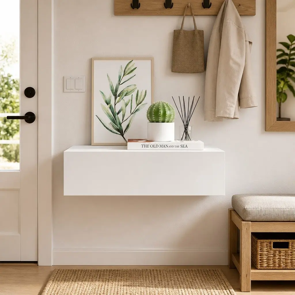 Wall-mounted Drawer Shelf Storage Organizer 40x23.5x10cm White