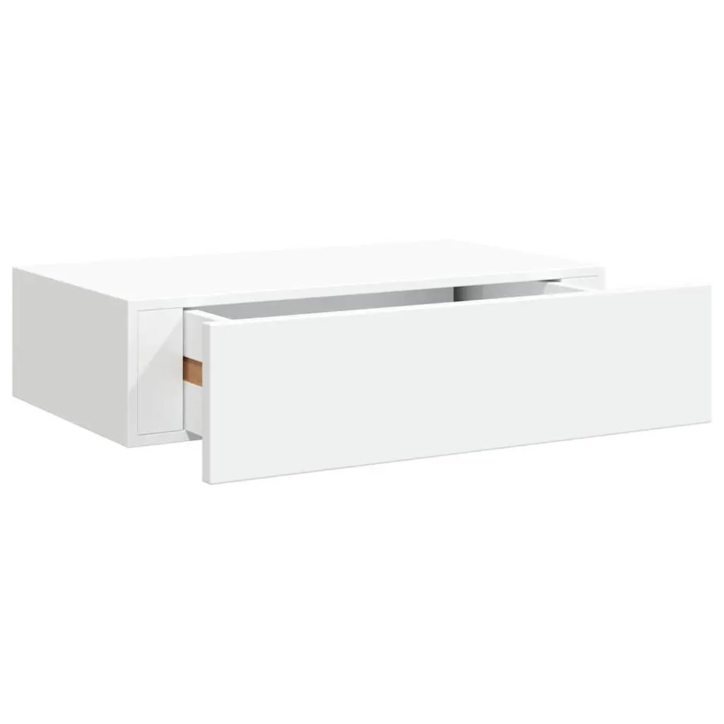 Wall-mounted Drawer Shelf Storage Organizer 40x23.5x10cm White