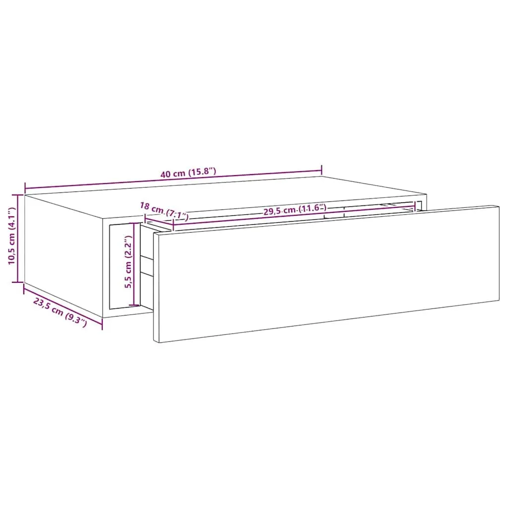 Black Floating Drawer Shelves for Easy Organization