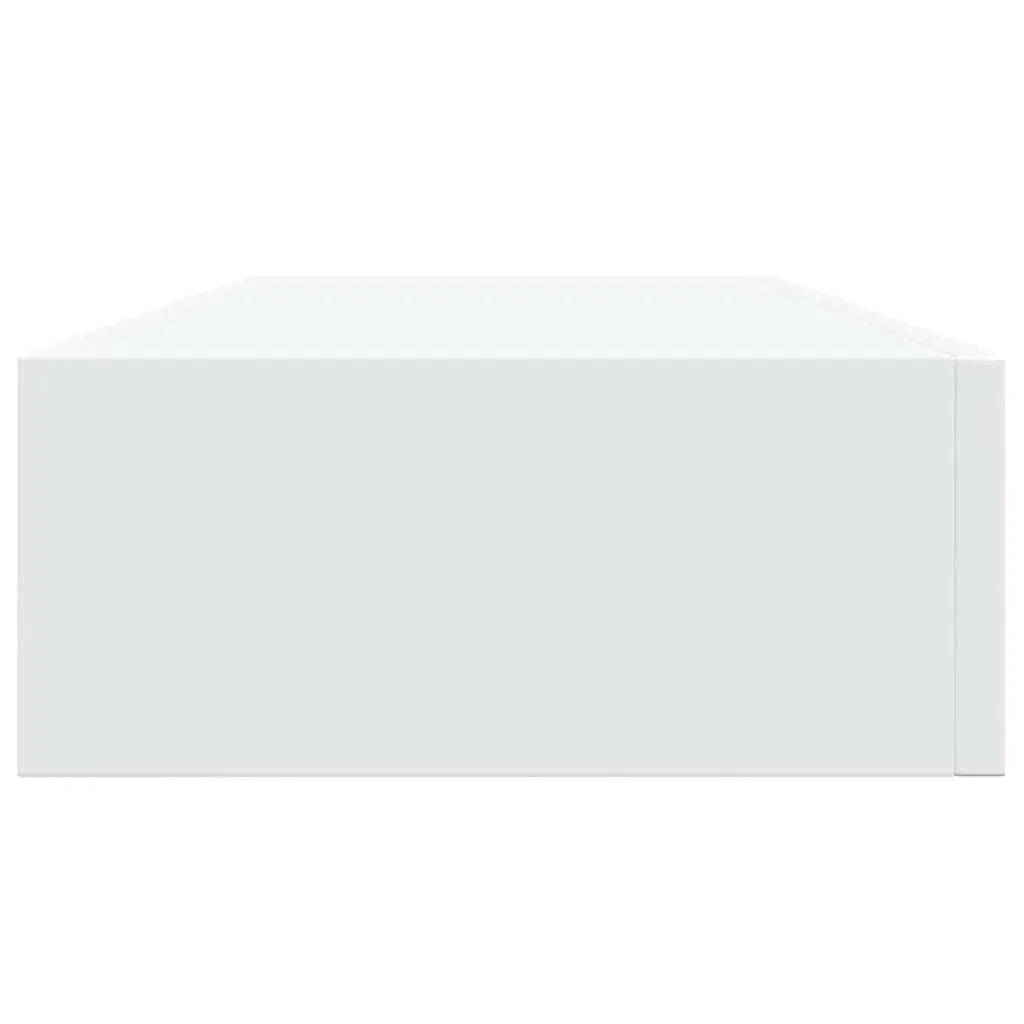 Wall-mounted Drawer Shelves 2 Pieces White Floating Storage Organiser Set