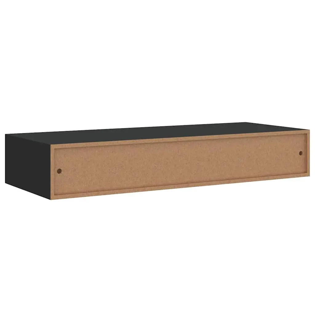 Wall-Mounted Drawer Shelf in Black