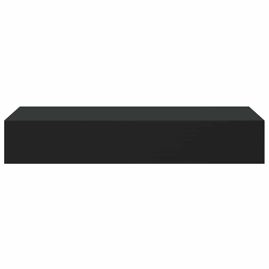 Black Wall-Mounted Drawer Shelves for Storage