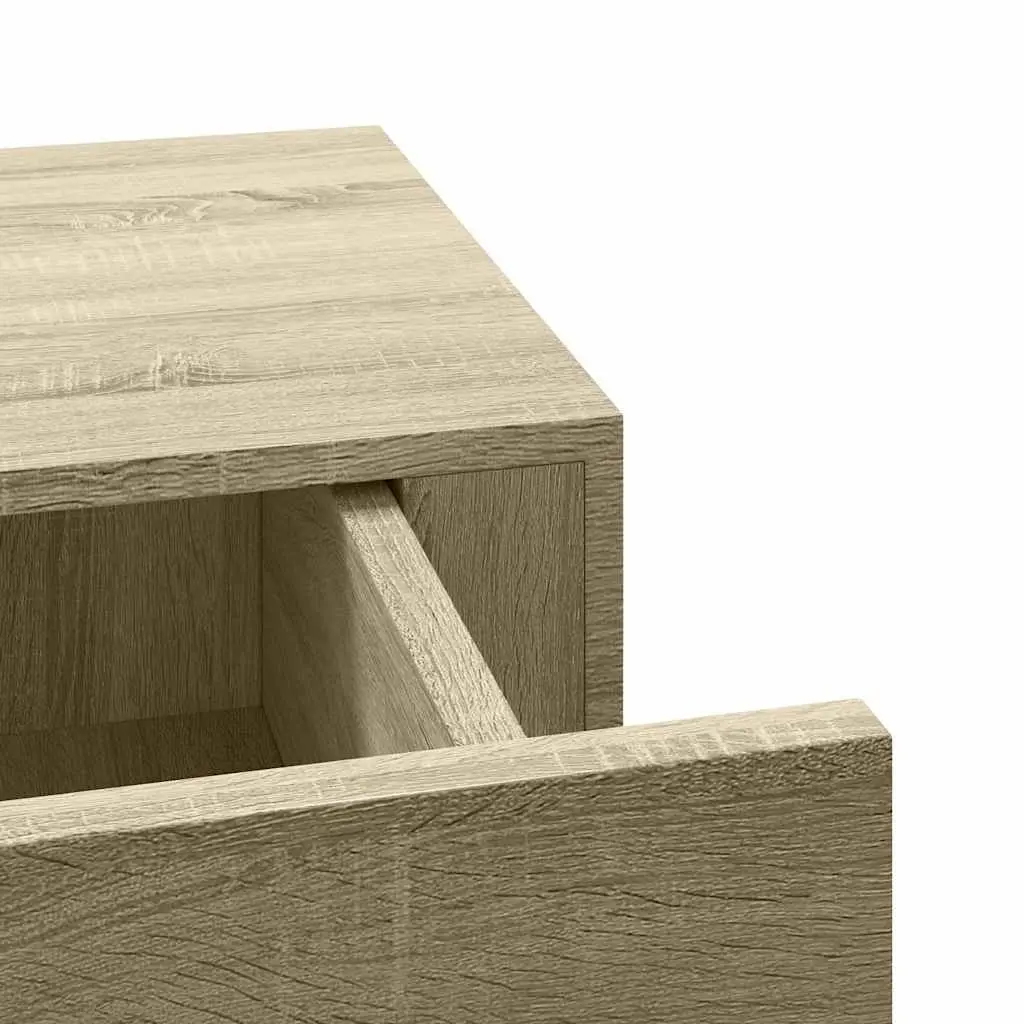 Wall-mounted Drawer Shelf Storage 60x23.5x10cm Oak Brown