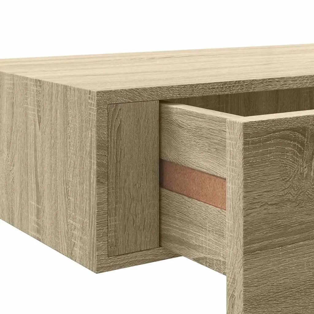 Wall-mounted Drawer Shelf Storage 60x23.5x10cm Oak Brown