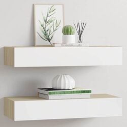 Reliable Floating Wall Shelves with Drawer Storage