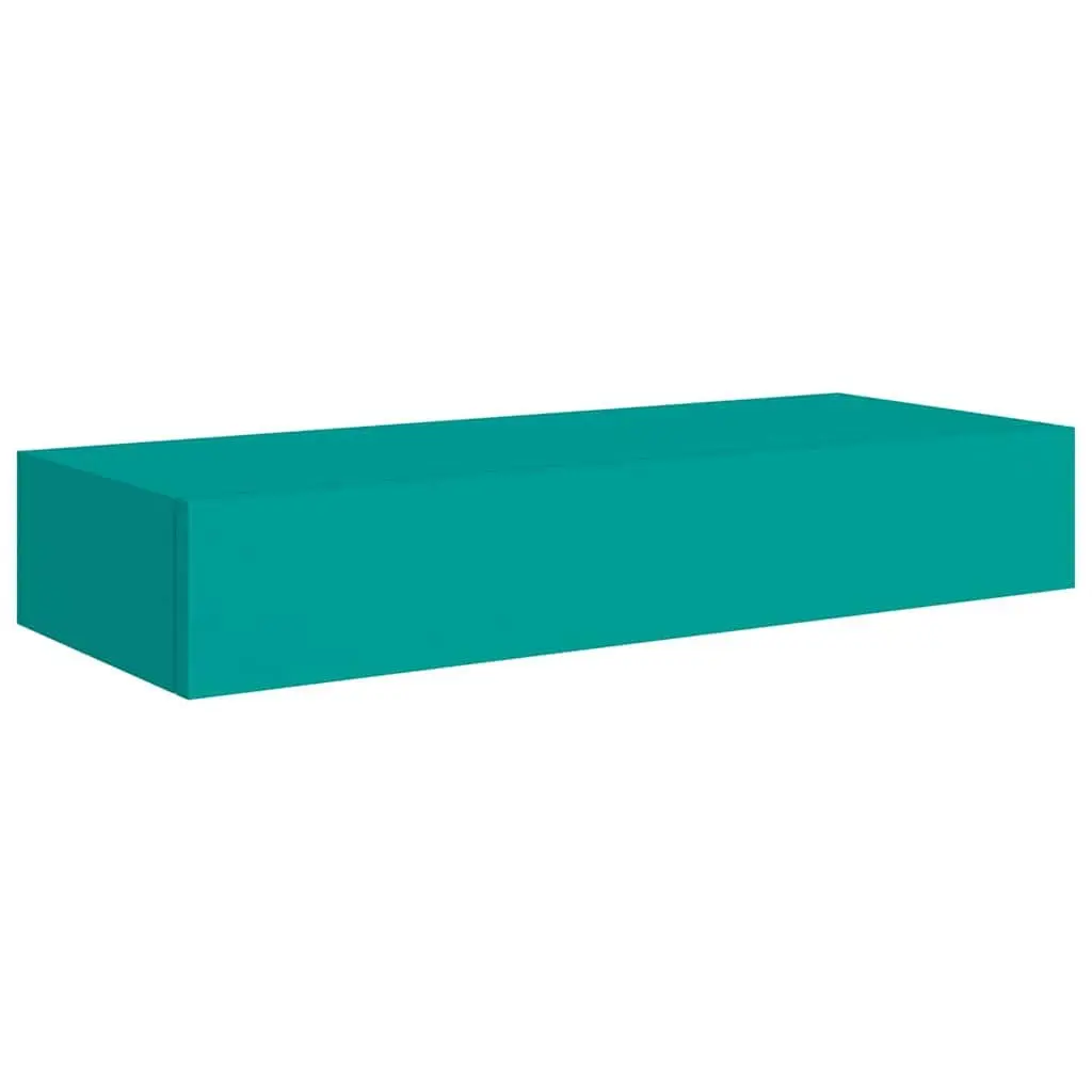 Wall-mounted Drawer Shelf Storage 60x23.5x10cm Blue