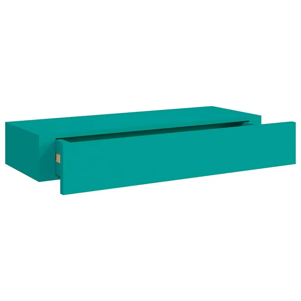 Wall-mounted Drawer Shelf Storage 60x23.5x10cm Blue