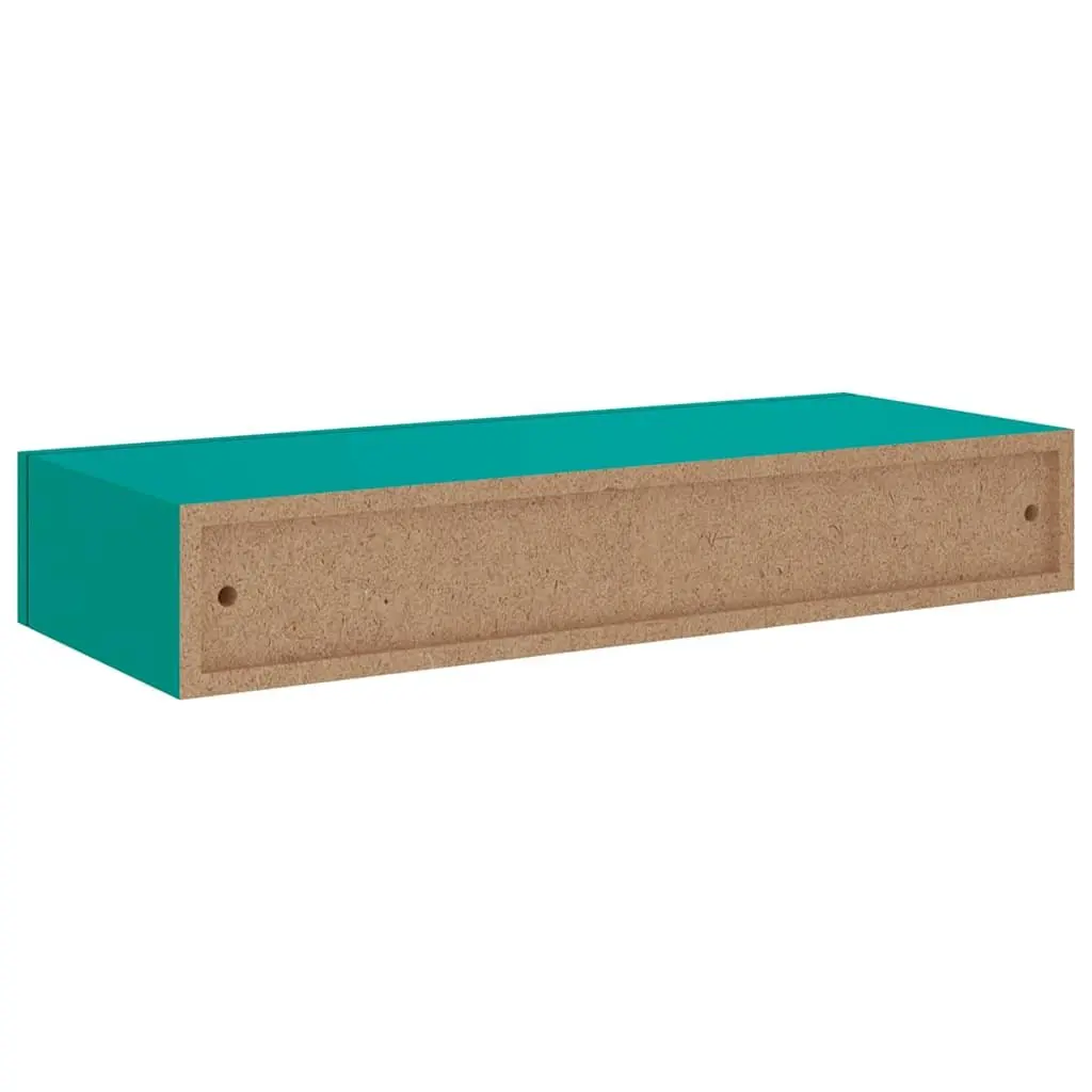 Wall-mounted Drawer Shelf Storage 60x23.5x10cm Blue