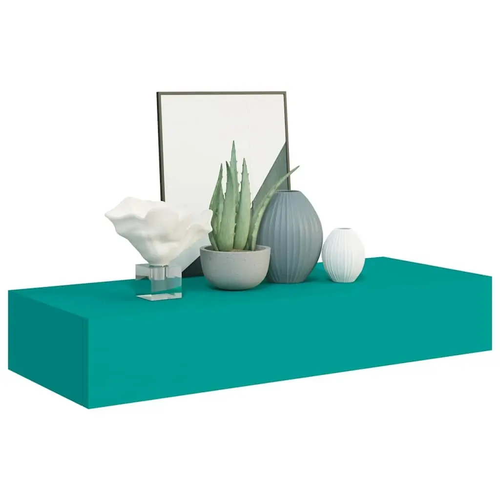Wall-mounted Drawer Shelf Storage 60x23.5x10cm Blue