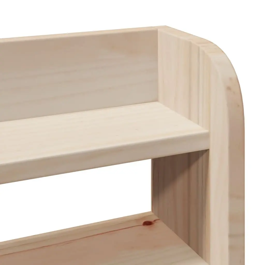 Solid Pine Bed Frame with Storage Headboard
