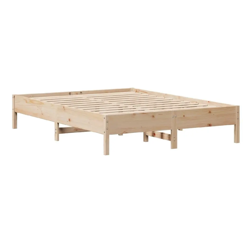 Solid Pine Bed Frame with Integrated Storage