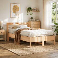 Reliable Solid Pine Bed Frame 90x190 cm