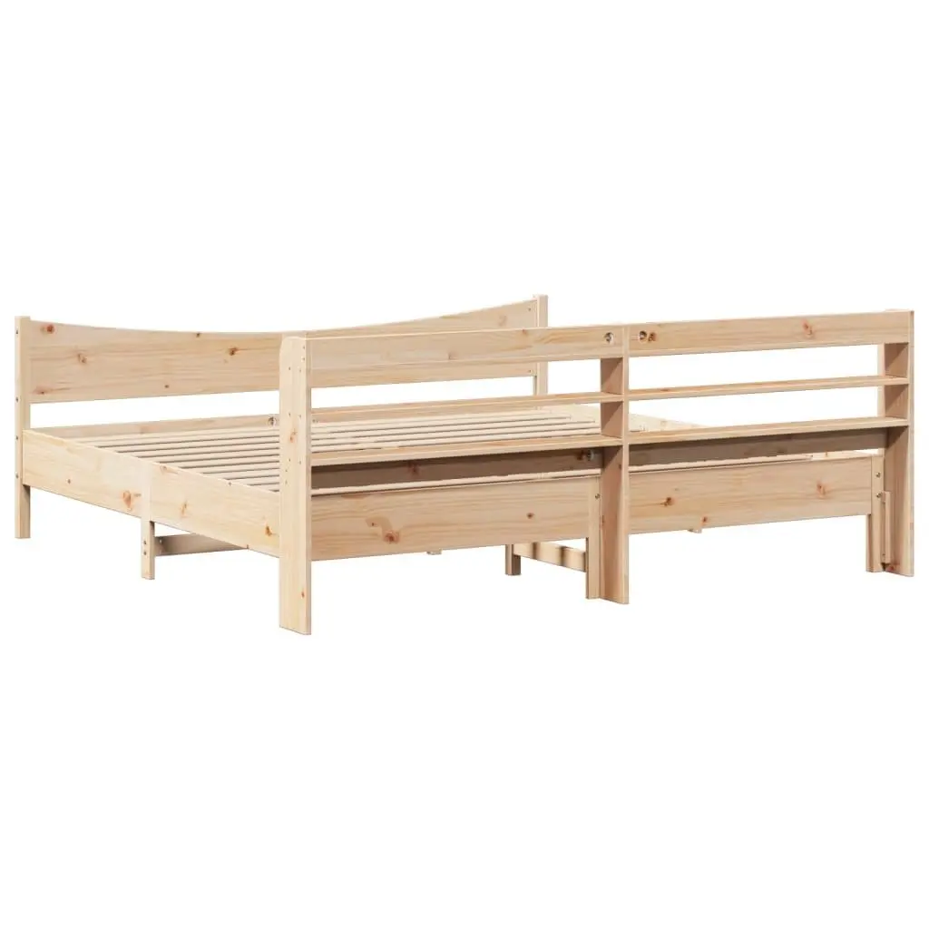 Bed Frame with Storage Headboard 180x200cm