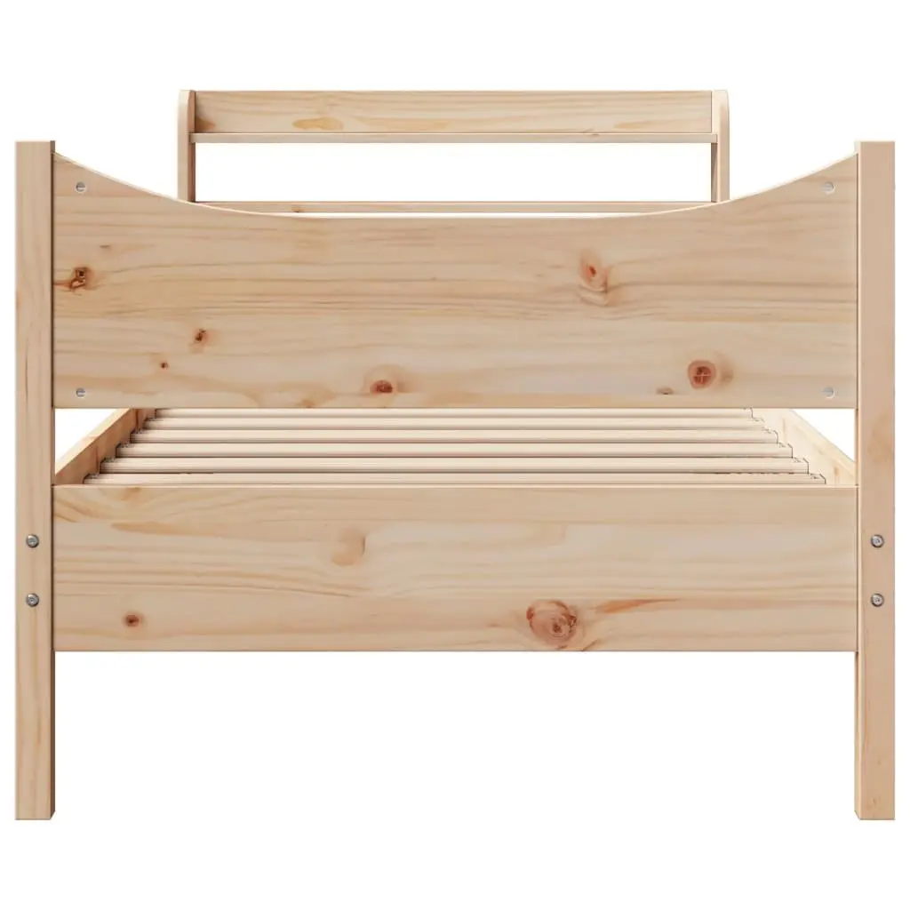 Bed Frame 90x200 cm with Headboard Shelves