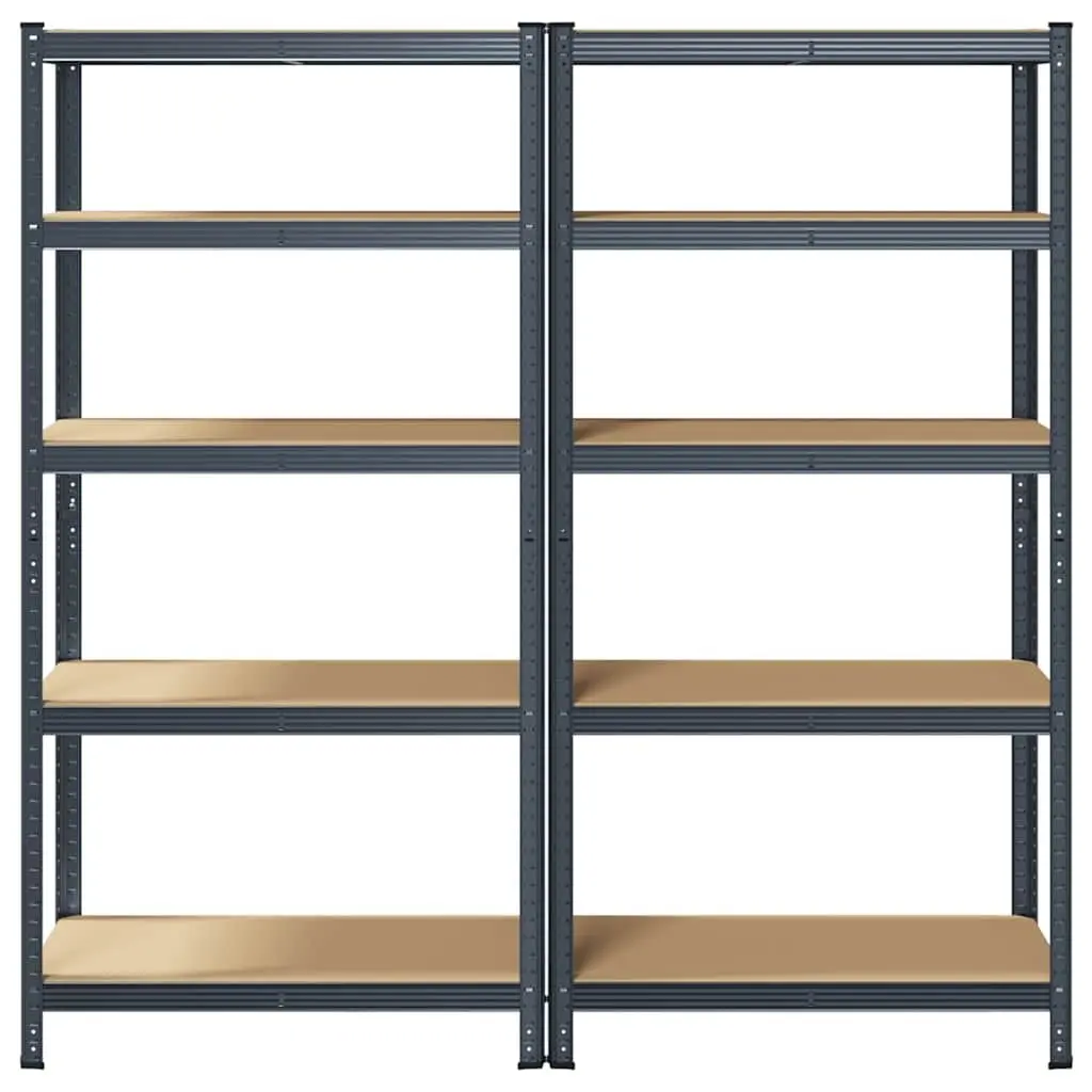 Heavy-Duty Industrial Shelving Unit 5 Layer Adjustable Anthracite Steel Engineered Wood