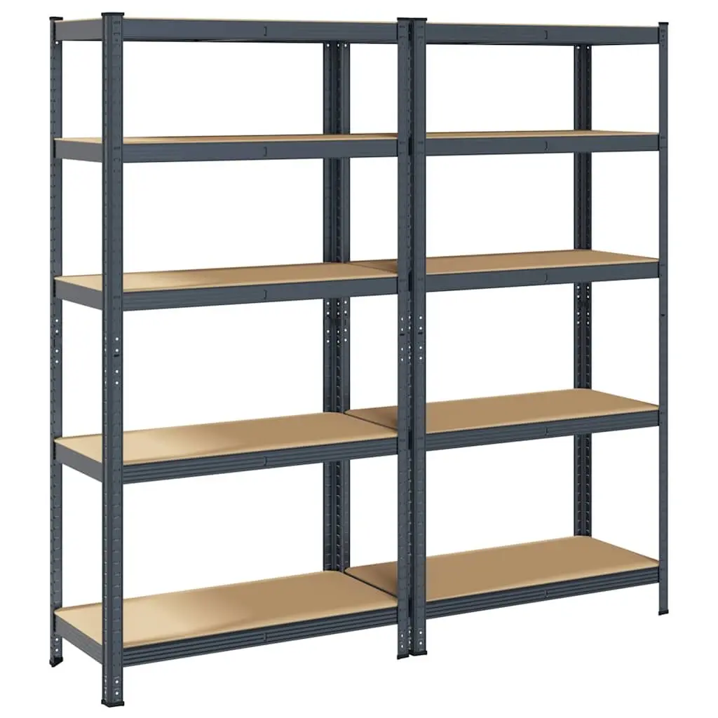 Heavy-Duty Industrial Shelving Unit 5 Layer Adjustable Anthracite Steel Engineered Wood