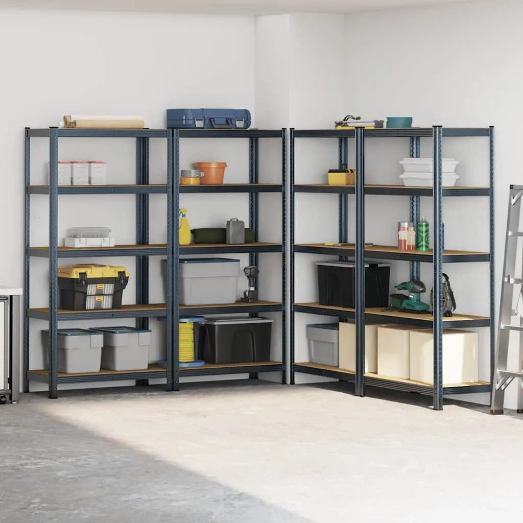 Heavy-Duty Industrial Shelving Unit 5-Layer Storage Rack Steel Frame Anthracite