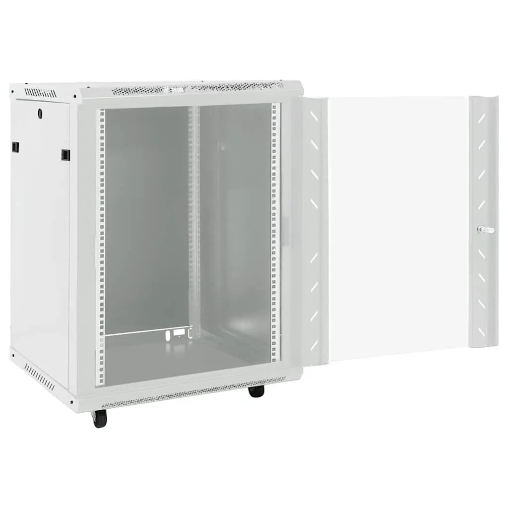 Network Cabinet 15U Rack Mount Server Equipment Storage 60x45x86cm Grey