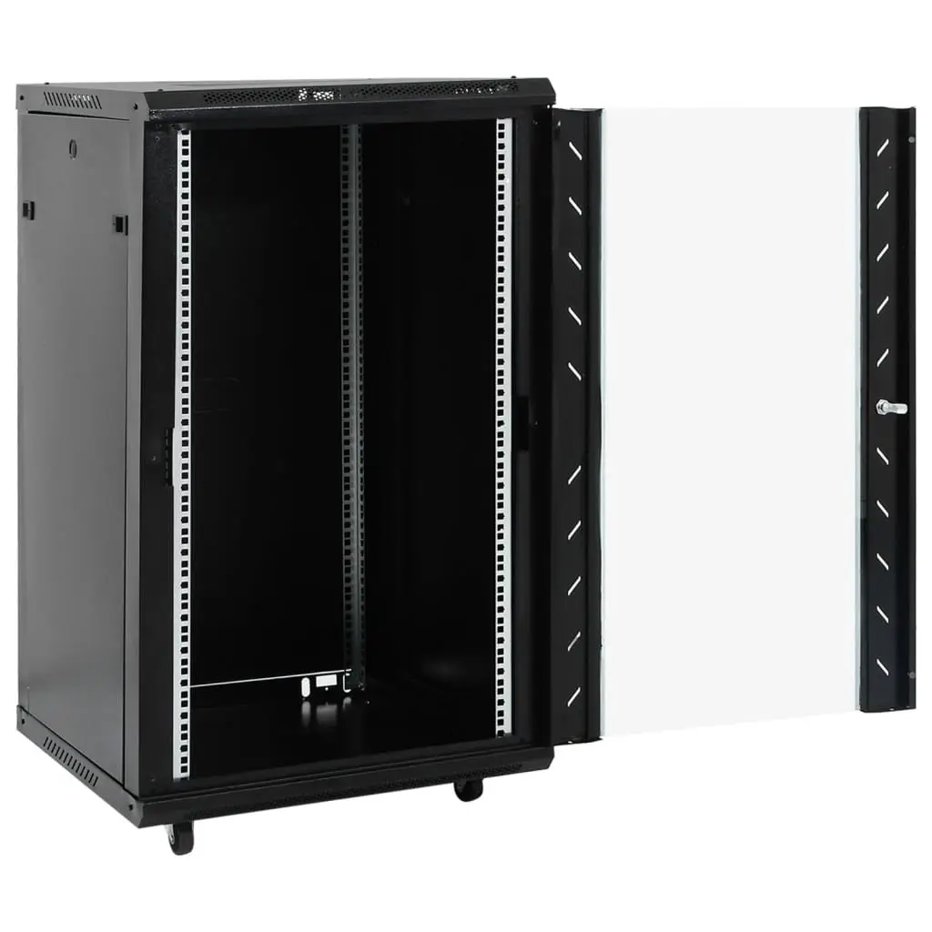 18U Network Cabinet Server Rack Data Cabinet 60x60x100cm Black