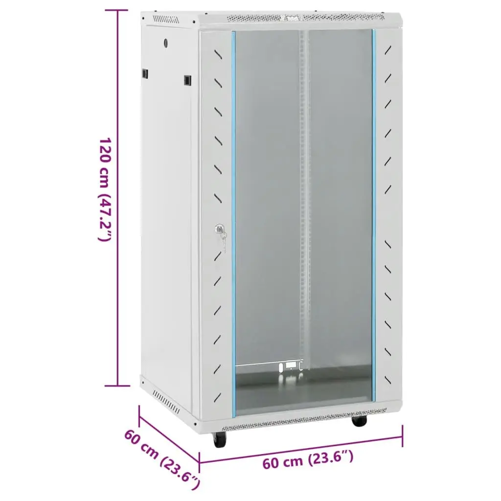 22U Network Cabinet Rack Mount Server Equipment Storage 19 Inch Grey