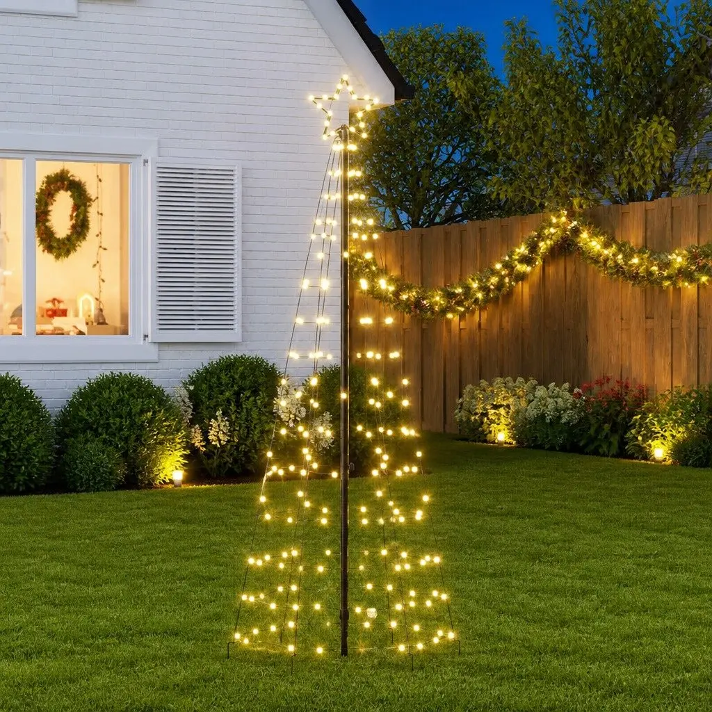 LED Christmas Tree 180cm Warm White Lights Outdoor Garden Display