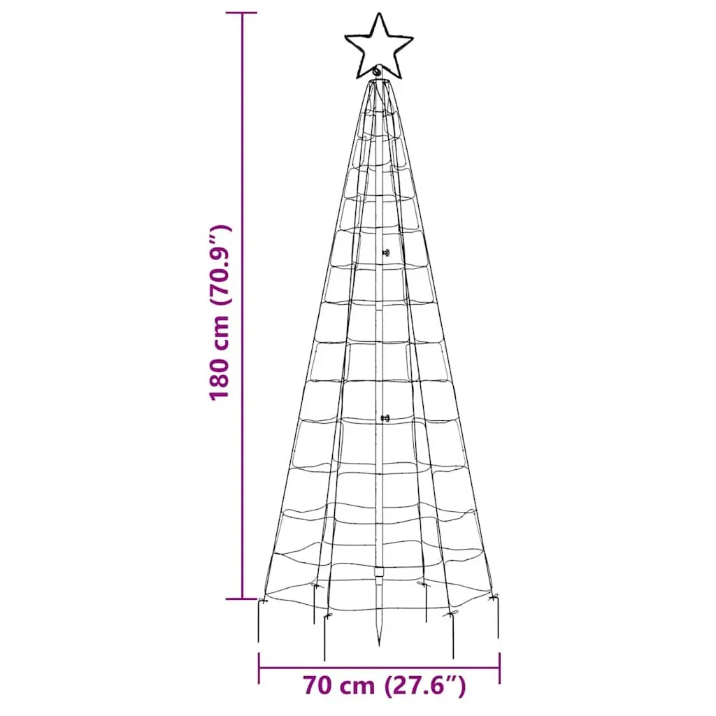 LED Christmas Tree 180cm Warm White Lights Outdoor Garden Display