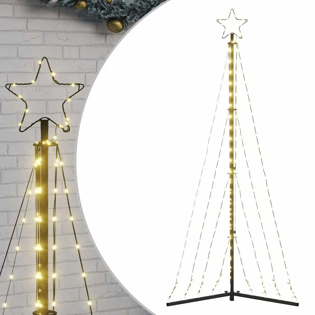 LED Christmas Tree Indoor Outdoor Holiday Decoration 182cm Warm White Lights