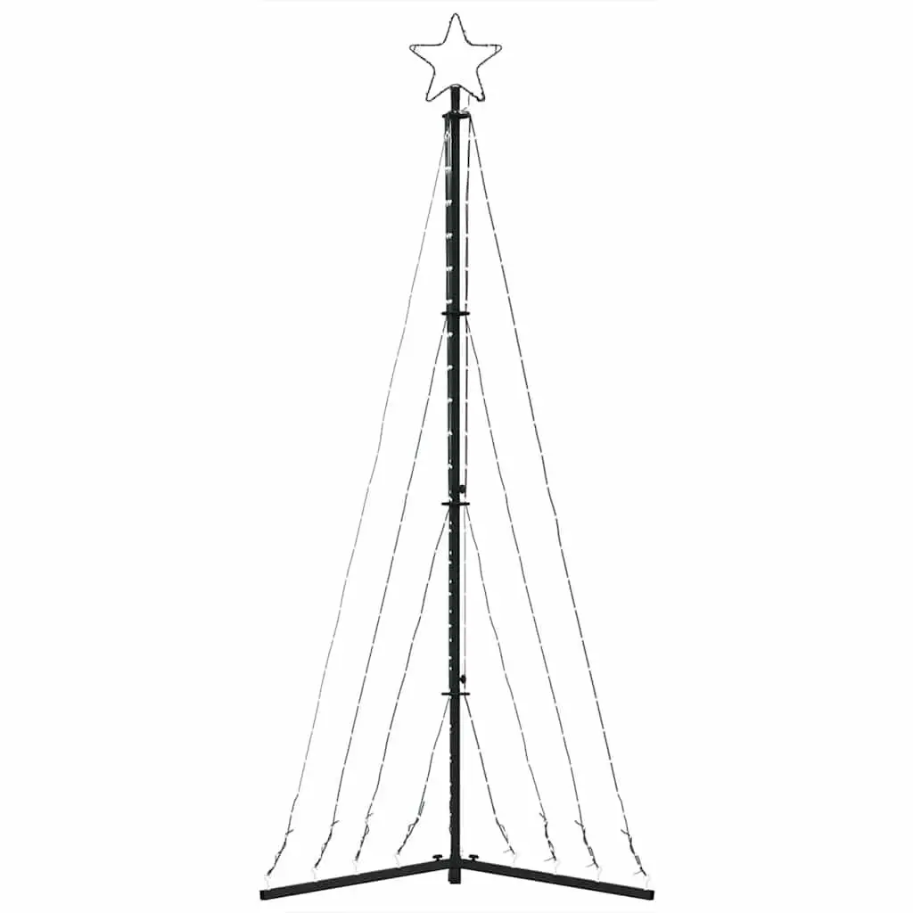 LED Christmas Tree 182cm Cold White Lights 8 Effects Indoor Outdoor Holiday