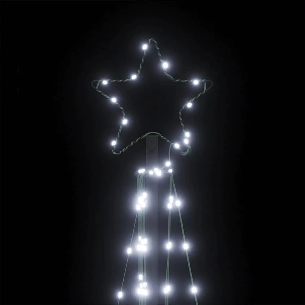 LED Christmas Tree 182cm Cold White Lights 8 Effects Indoor Outdoor Holiday