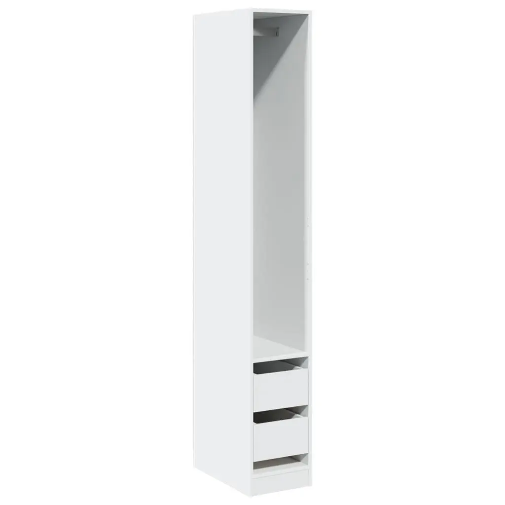 Wardrobe Storage Cabinet 30x50x200 cm White with Compartment Drawers