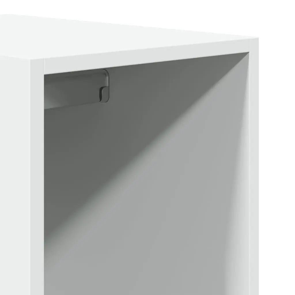 Wardrobe Storage Cabinet 30x50x200 cm White with Compartment Drawers