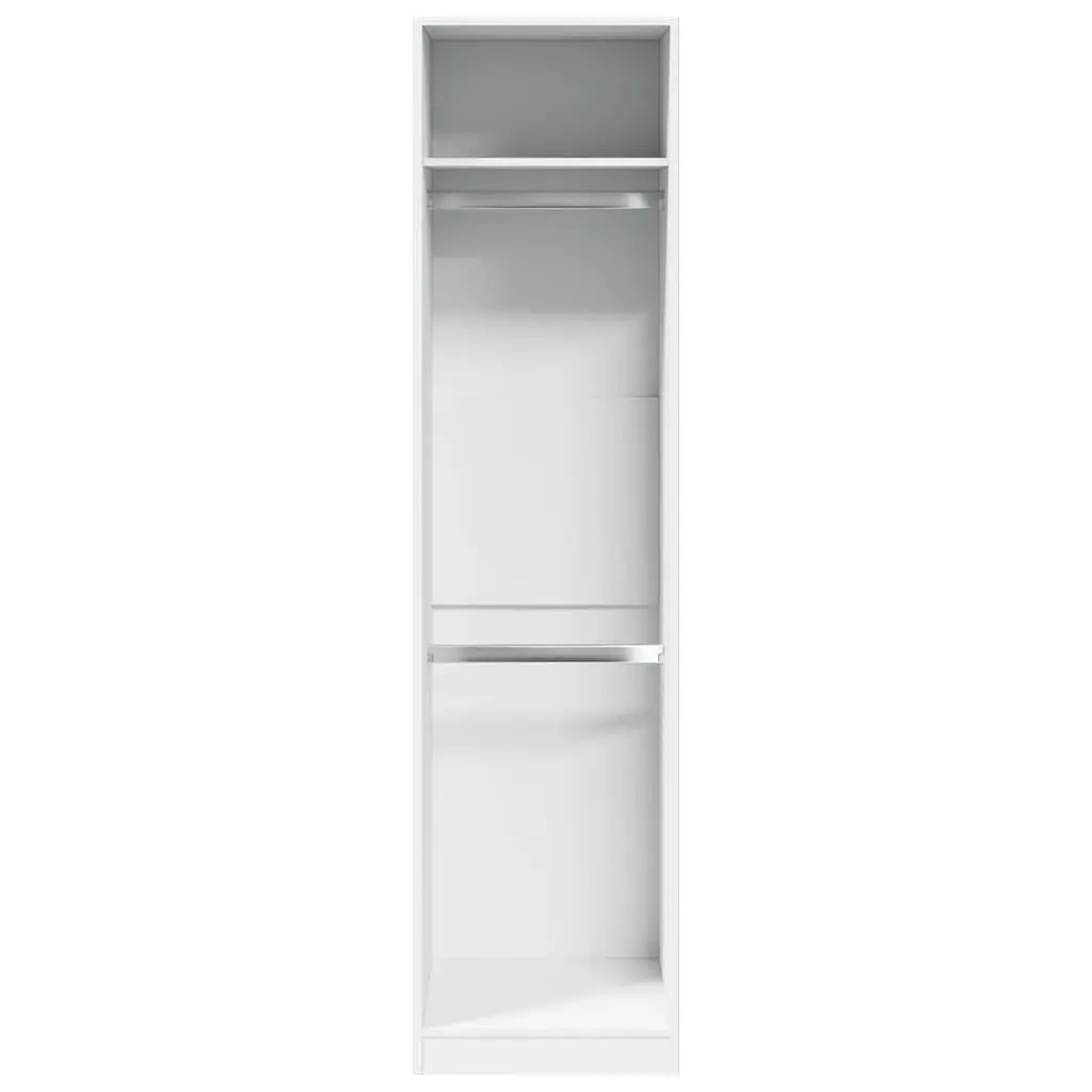 Wardrobe Cupboard Storage Cabinet 50x50x200 cm 2 Compartments White